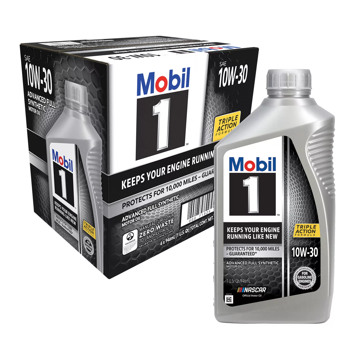 Mobil 1 10W-30 Motor Oil (6-pack/1 quart bottles)