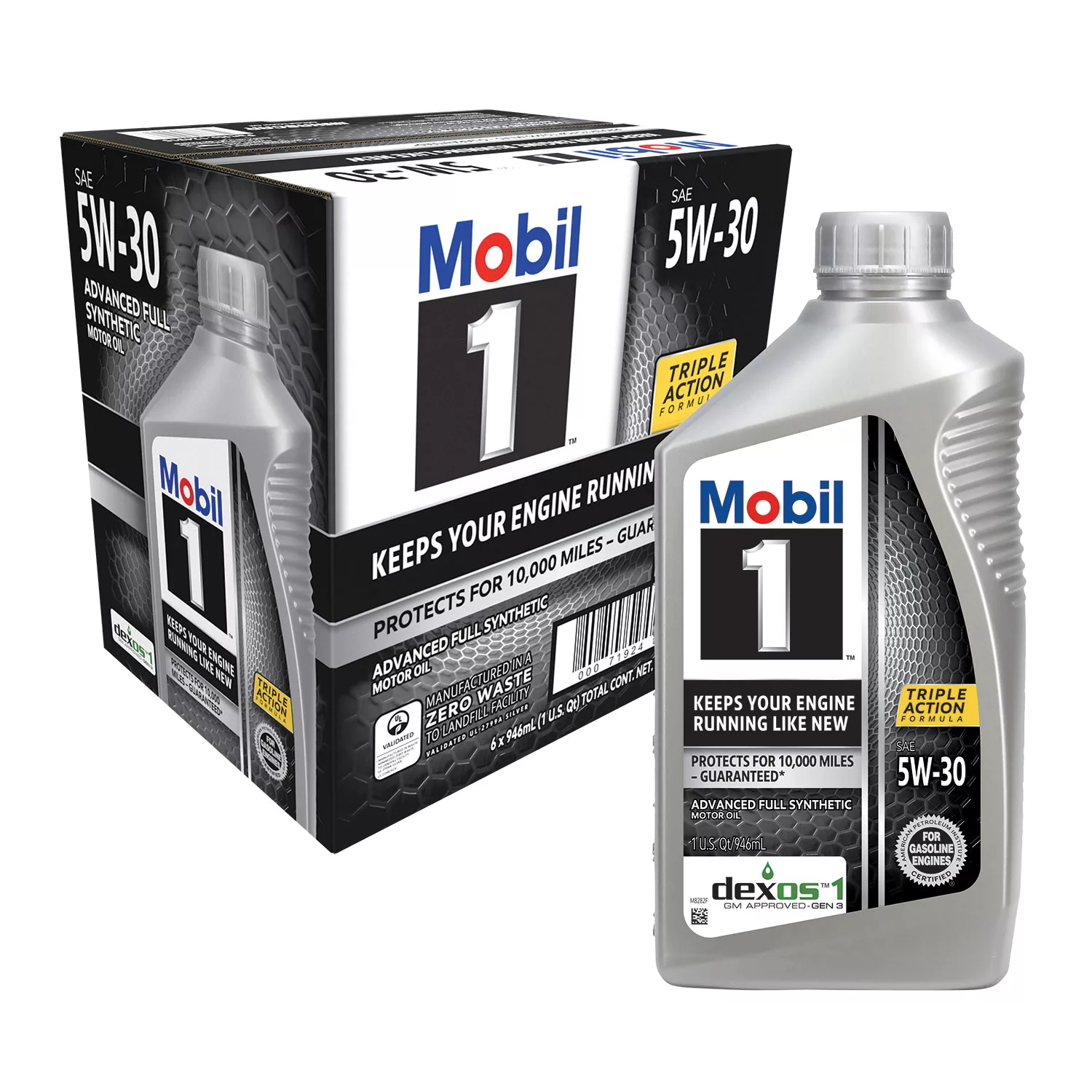 Mobil 1 5W-30 Motor Oil 6 pack, 1-quart bottles