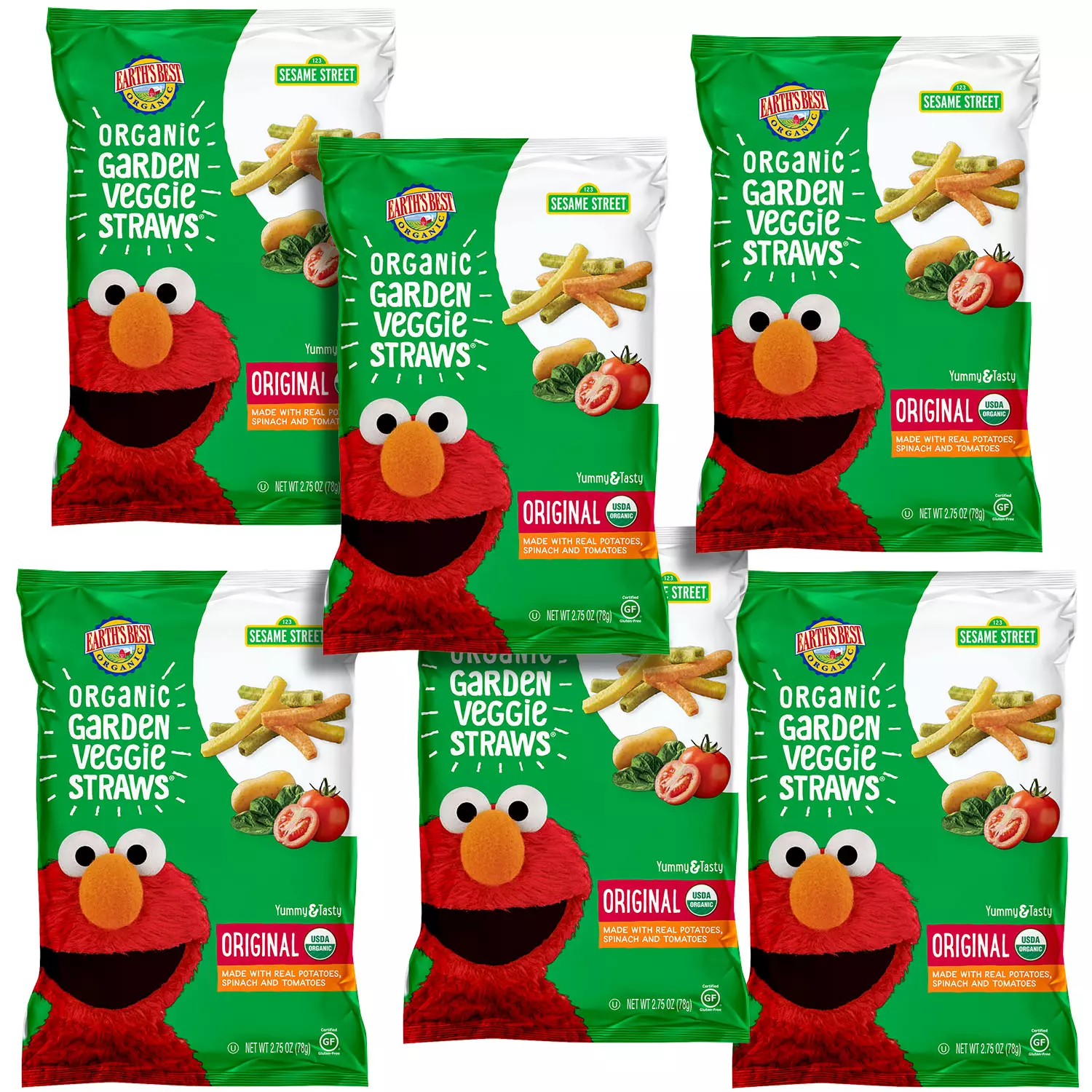 Earth’s Best Organic Toddler Snack, Veggie Straws (2.5 oz., 6 ct.)