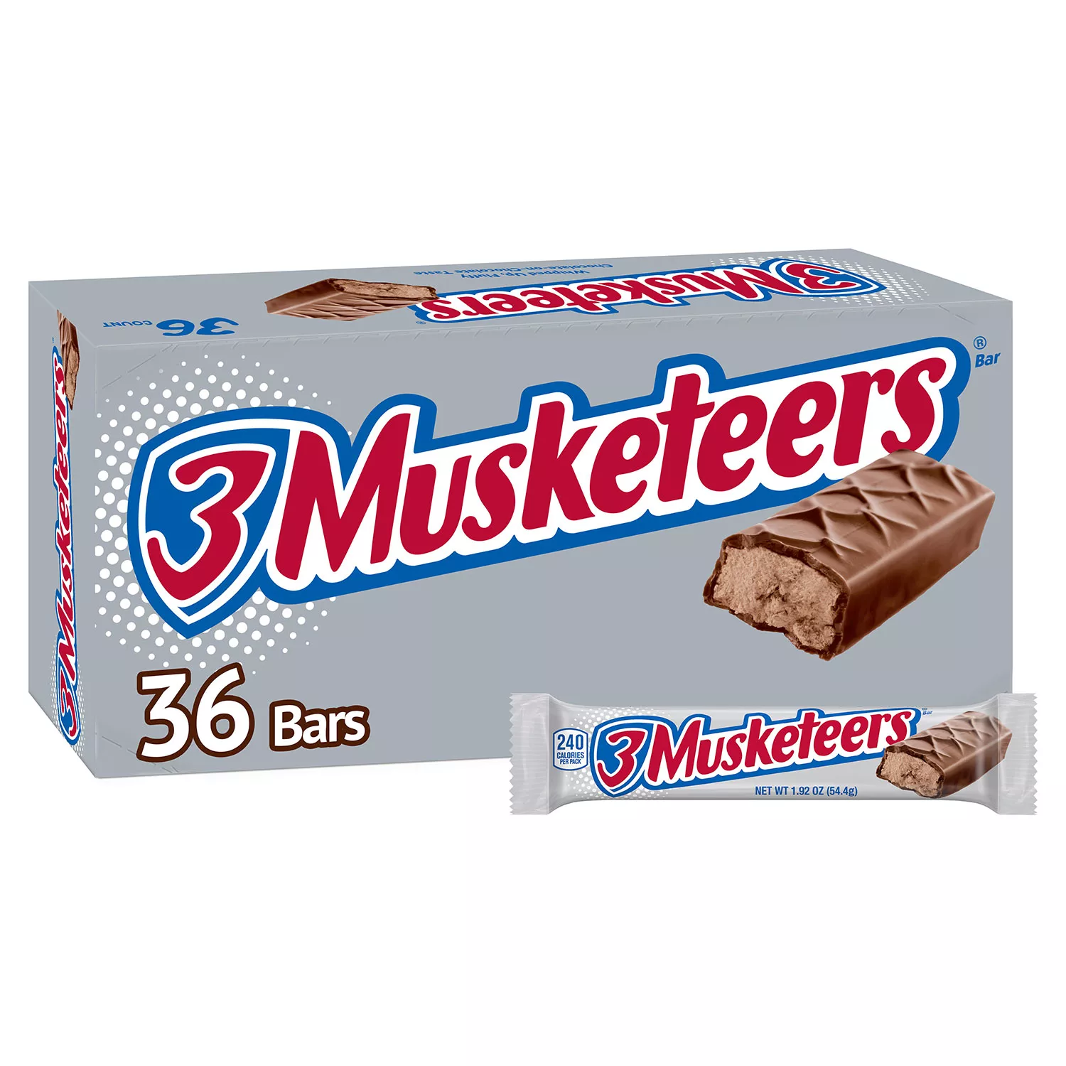 3 Musketeers Full Size Bulk Chocolate Candy Bars (1.92 oz., 36 ct.)