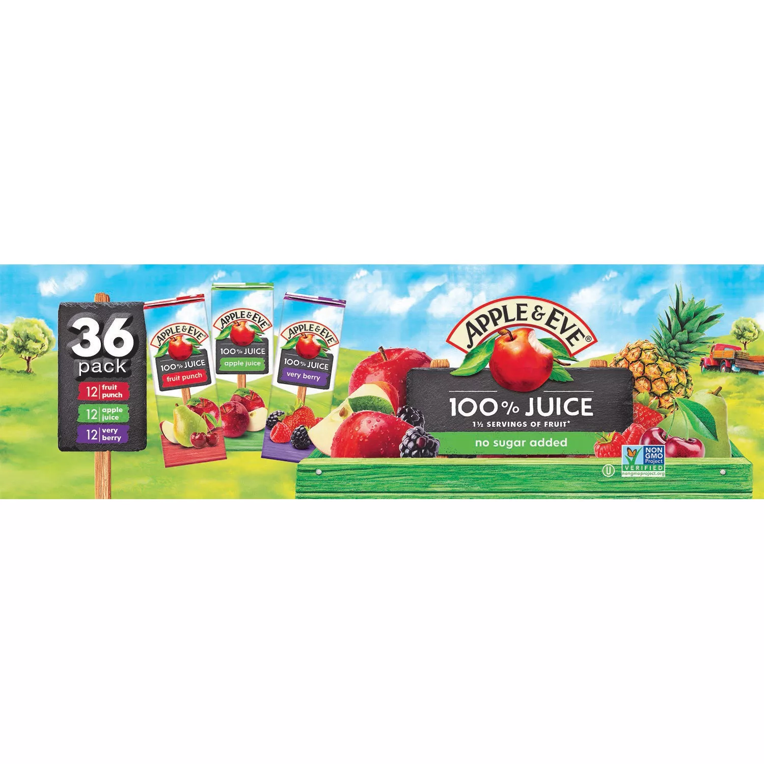 Apple and Eve 100% Juice Variety Pack (6.75oz / 36pk)