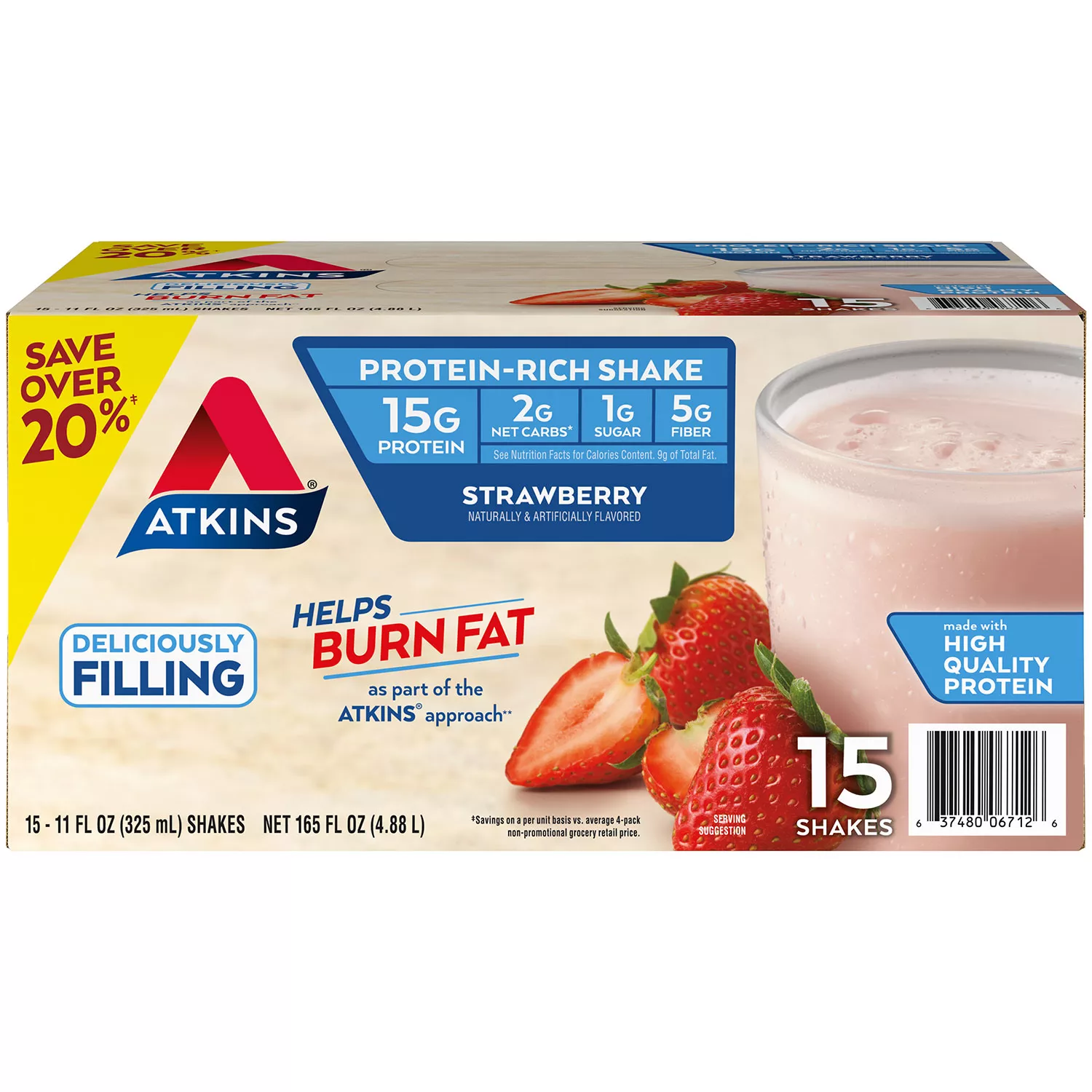 Atkins Gluten Free Protein-Rich Shake Strawberry