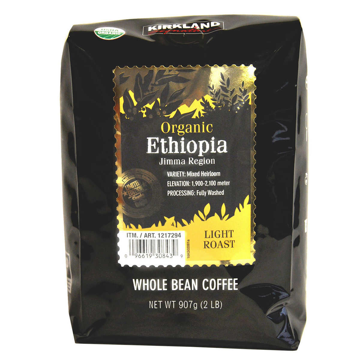 Kirkland Signature Organic Ethiopia Whole Bean Coffee