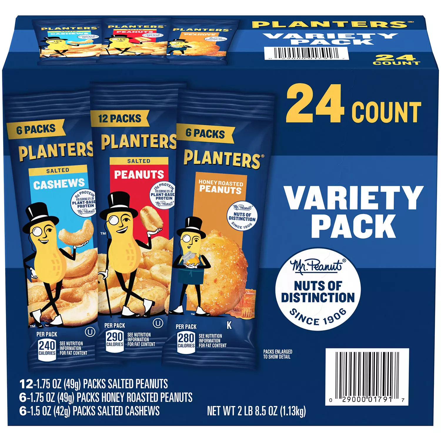 Planters Snack Nuts Variety Pack (1.75 oz. Pouches, 24 ct.)