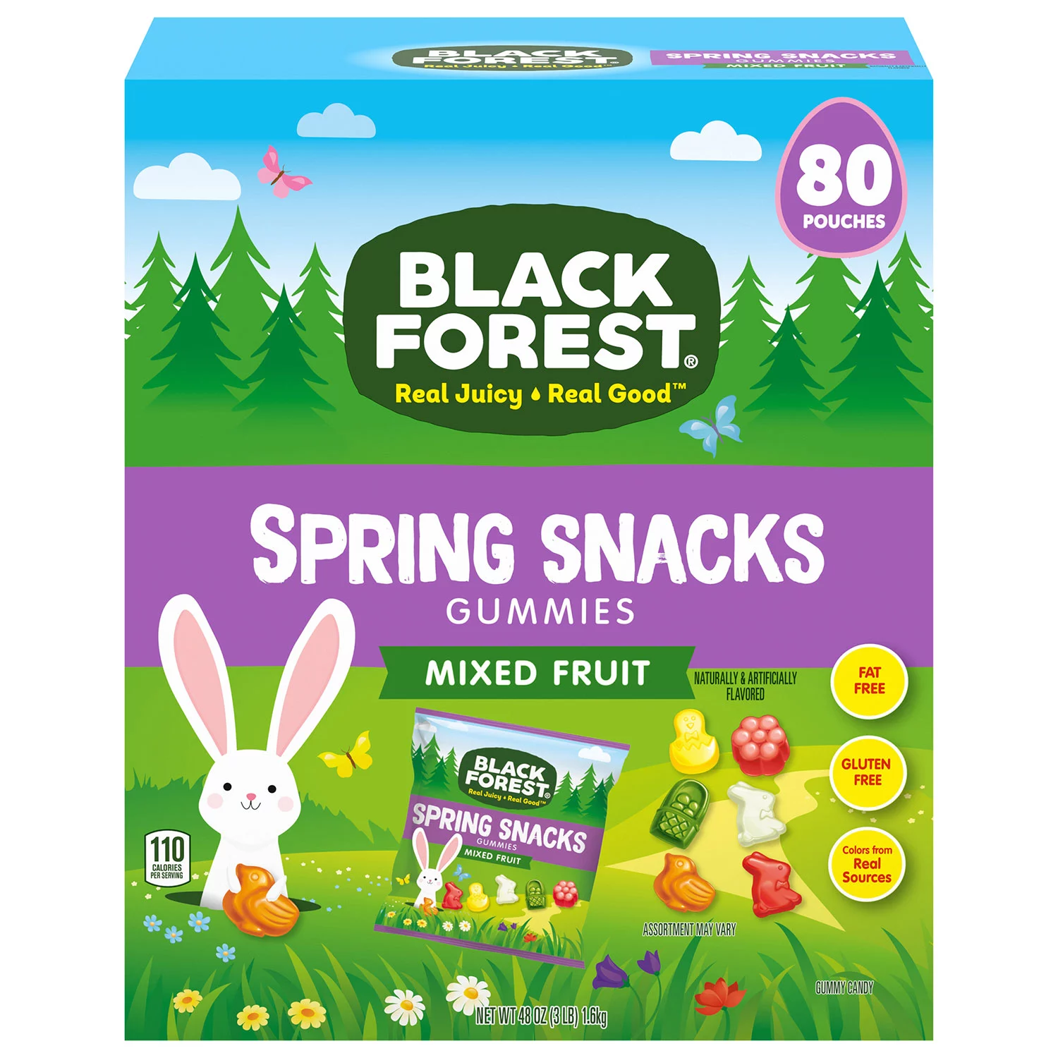 Black Forest Gummy Spring Snacks 48 oz, 80 ct.