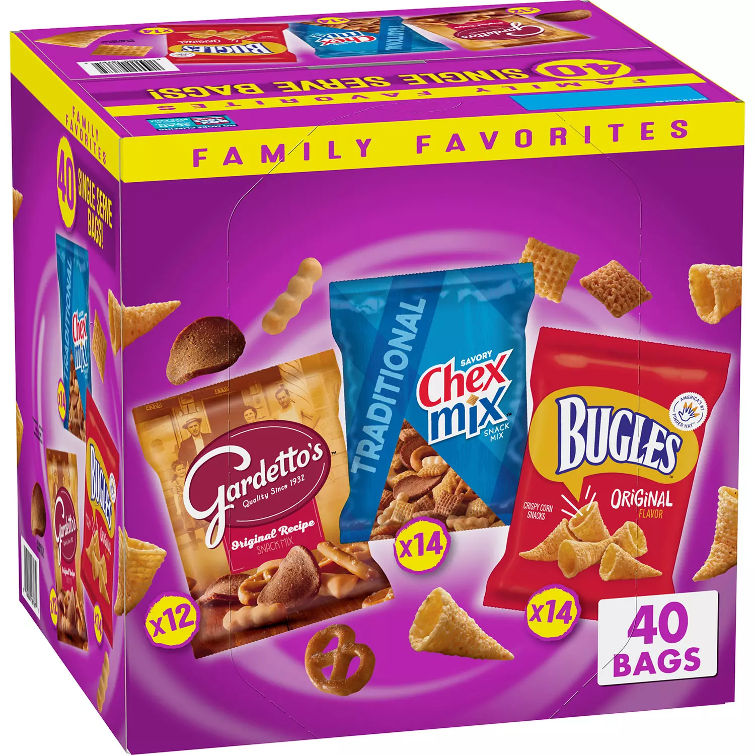 Bugles ChexMix and Gardetto Variety Pack