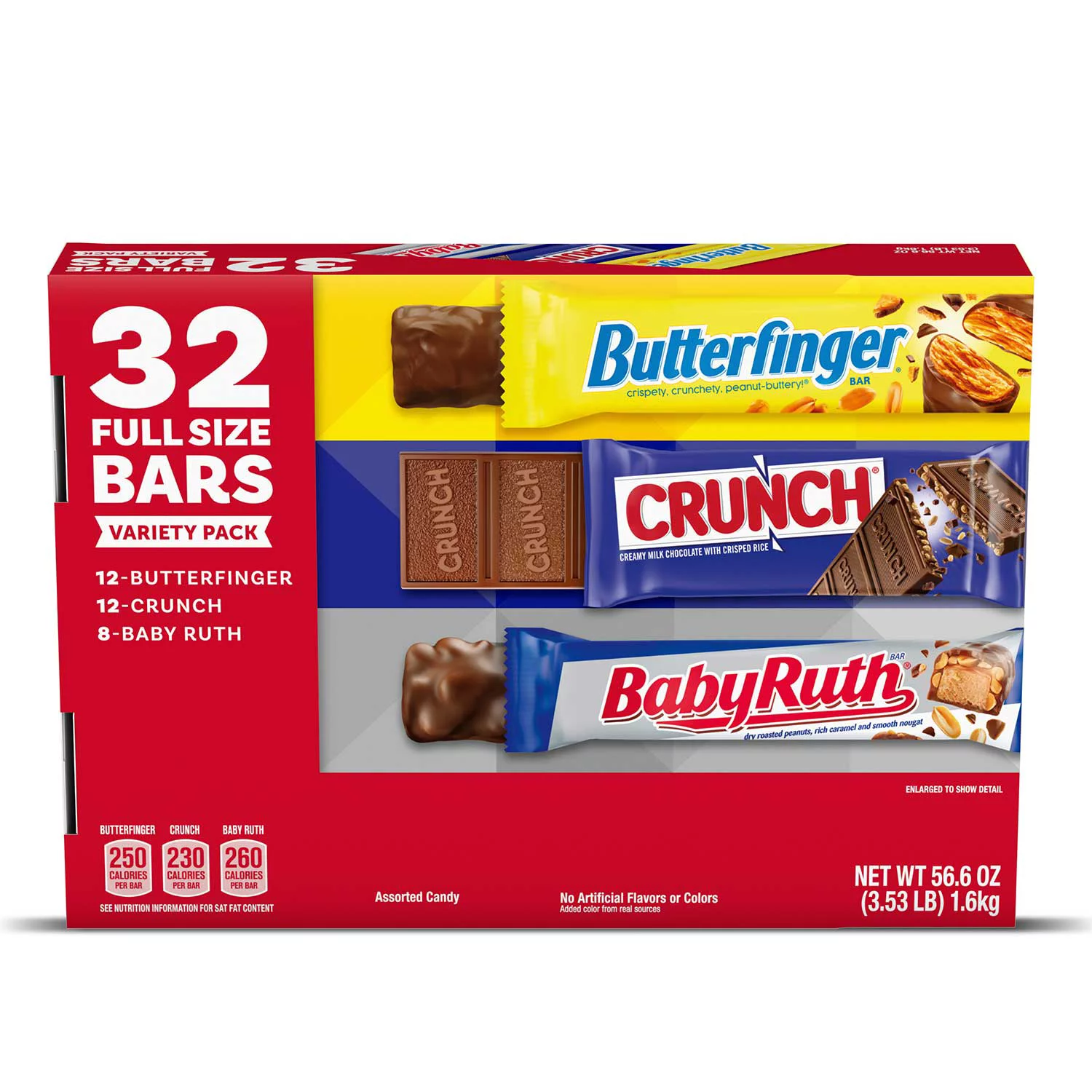 Crunch Butterfinger and BabyRuth Chocolate Bar Variety Pack (32 ct.)