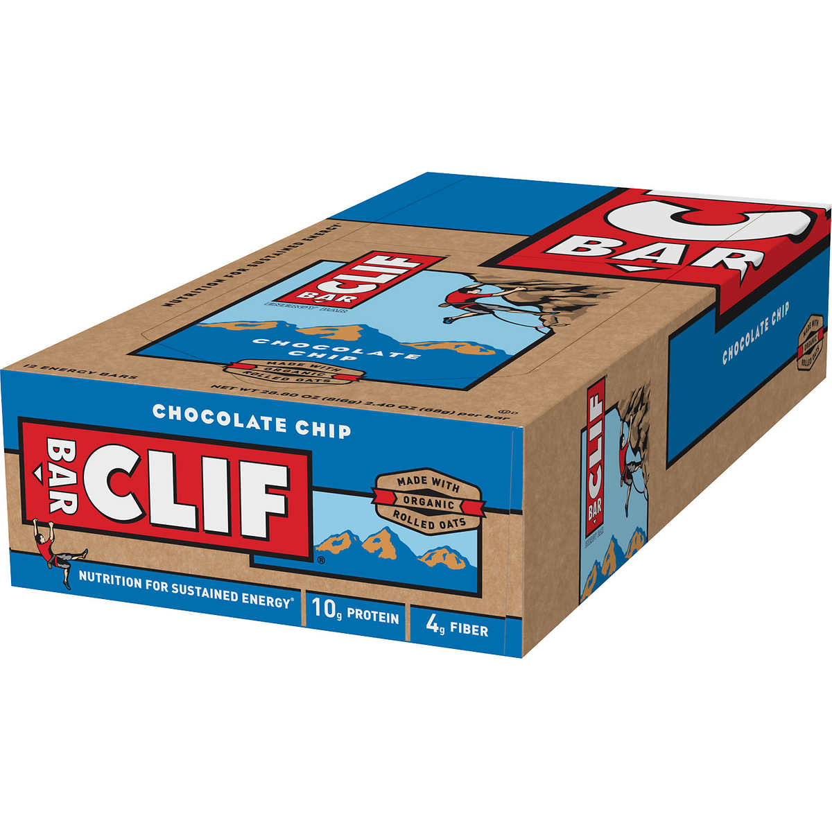 Clif Bar Chocolate Chip, 2.4 oz, 12-count