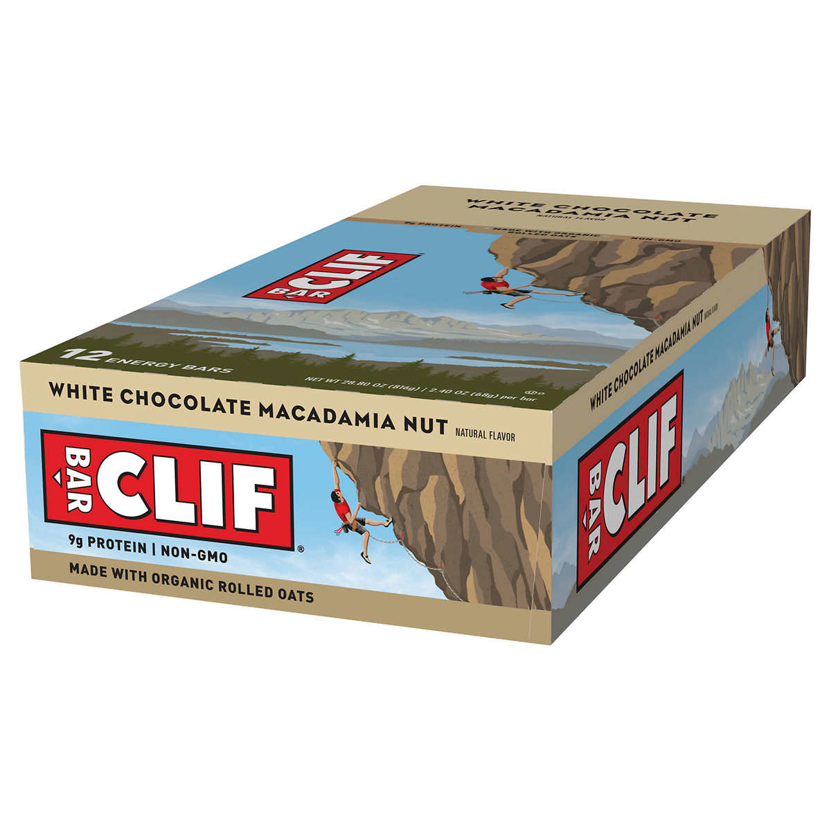 Clif Bar, White Chocolate Macadamia Nut, 2.4 oz, 12-count