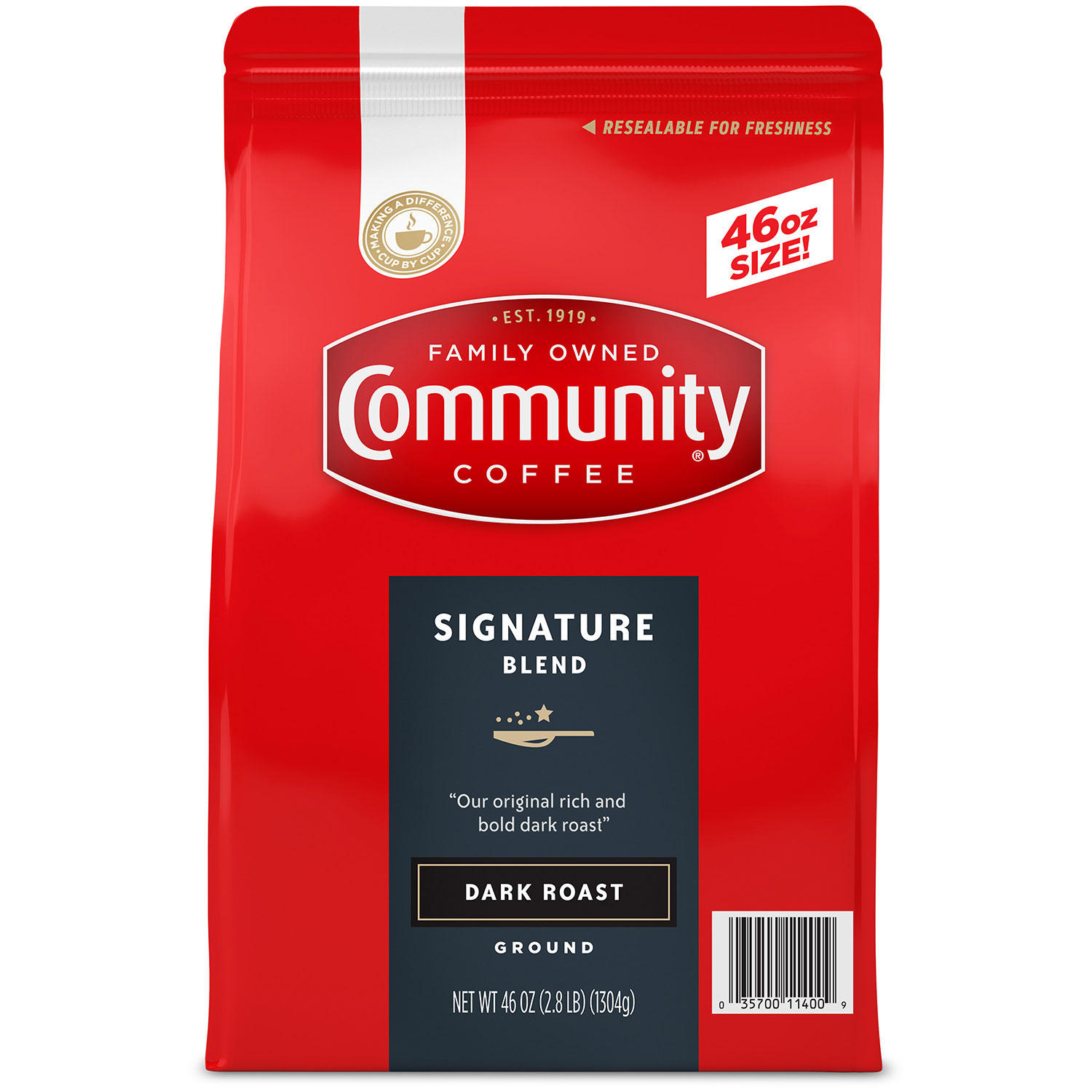 Community Coffee Ground Dark Roast Signature Blend (46 oz.)
