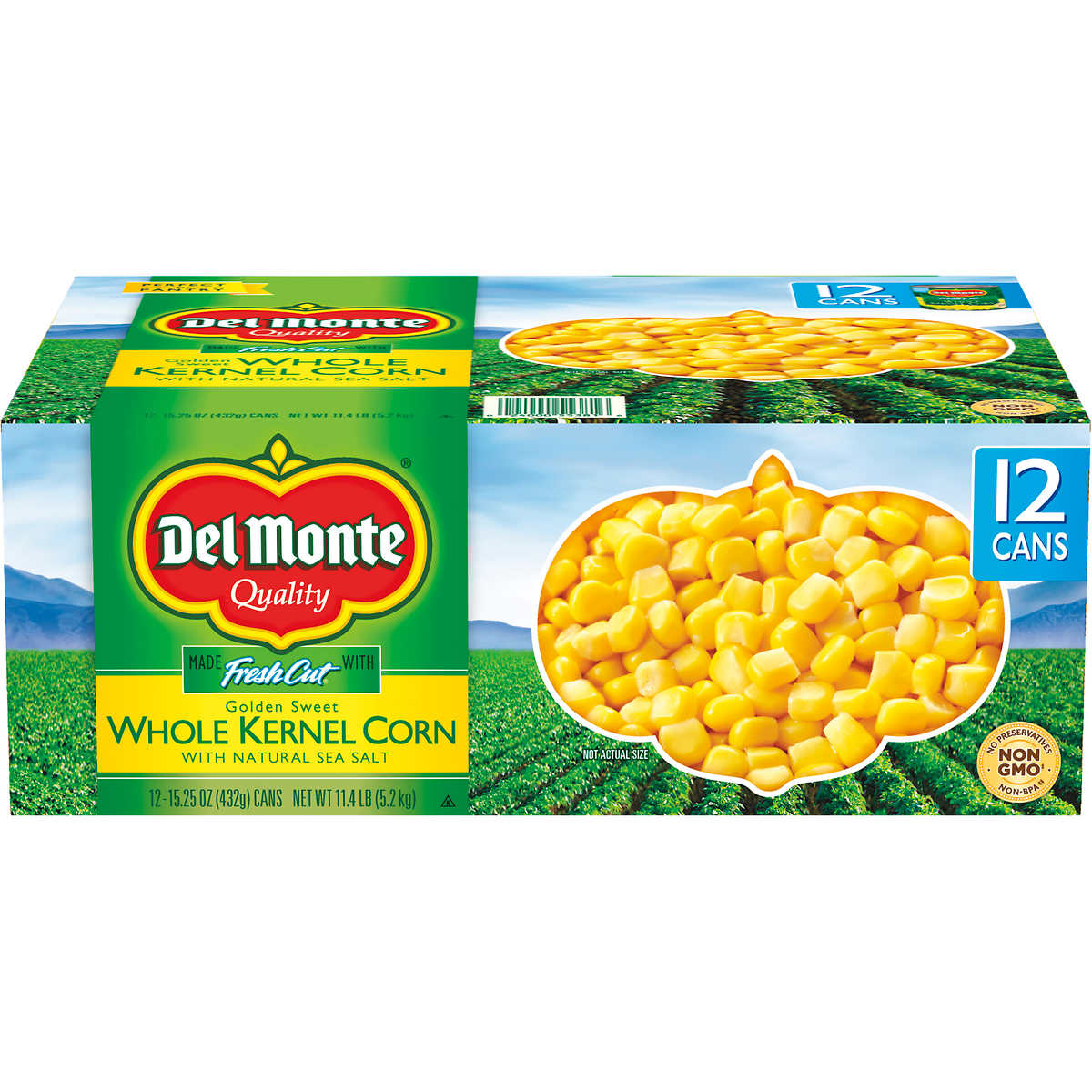 Del Monte Whole Kernel Corn, 15.25 oz, 12-count