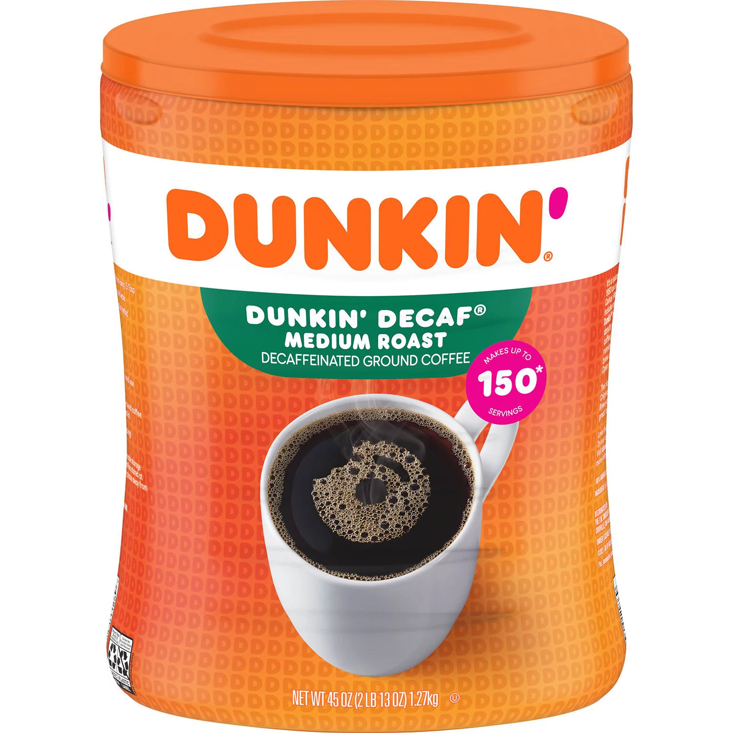Dunkin’ Donuts Decaffeinated Ground Coffee Medium Roast (45 oz.)