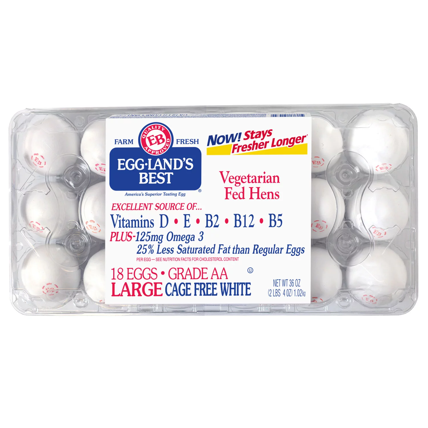 Eggland's Best Large Cage Free White Eggs AA