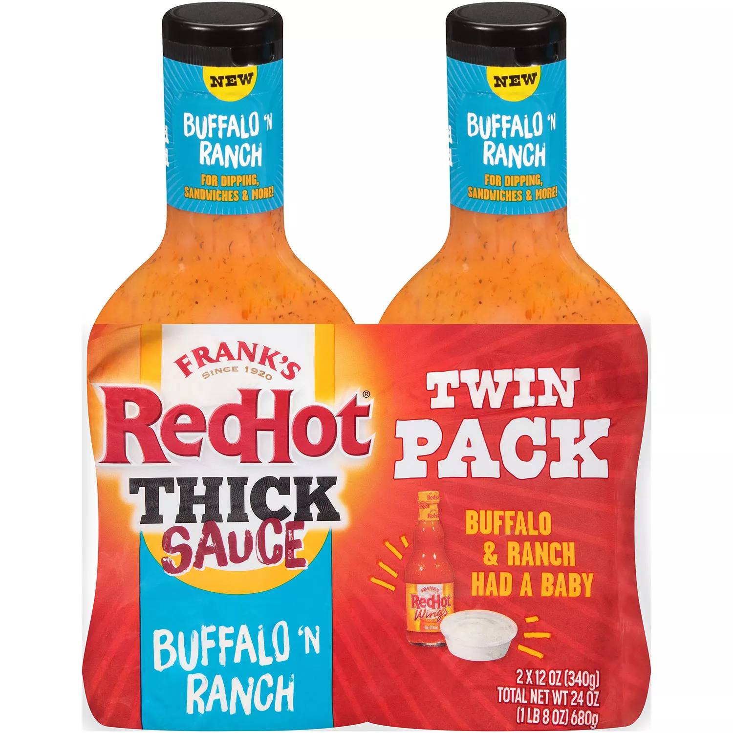 Frank’s RedHot Thick Sauce, Buffalo & Ranch (2 pk.)