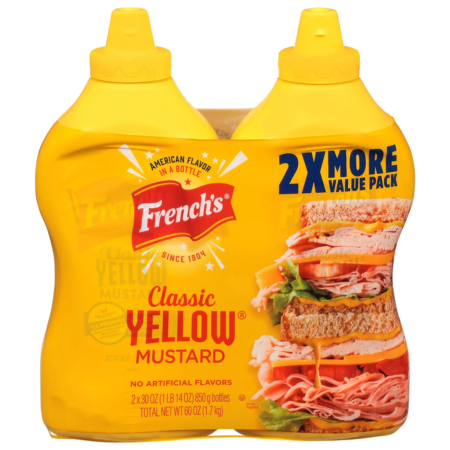 French’s 100% Natural Classic Yellow Mustard (30 oz., 2 pk.)