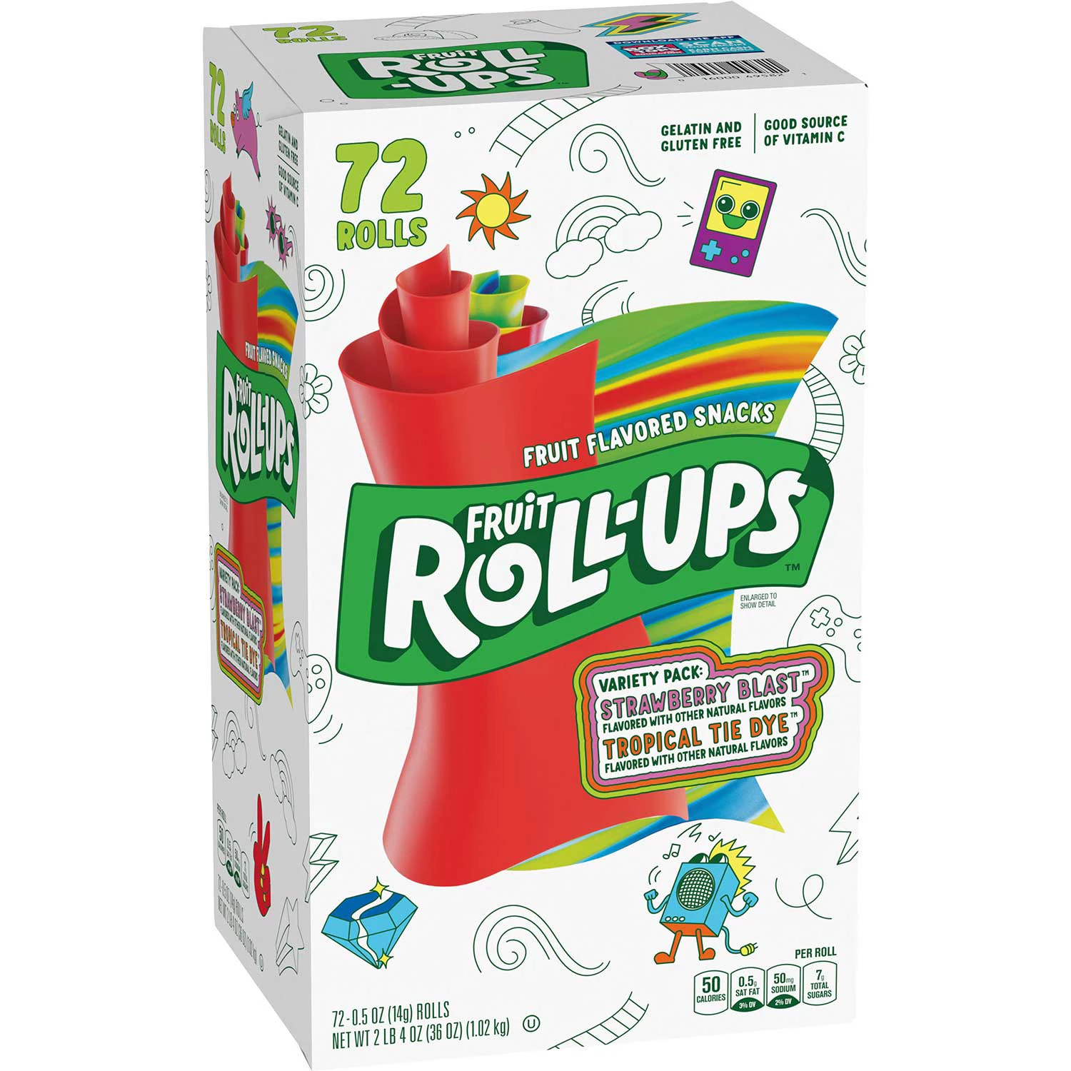 Fruit Roll-Ups Variety Pack (0.5 oz., 72 ct.)
