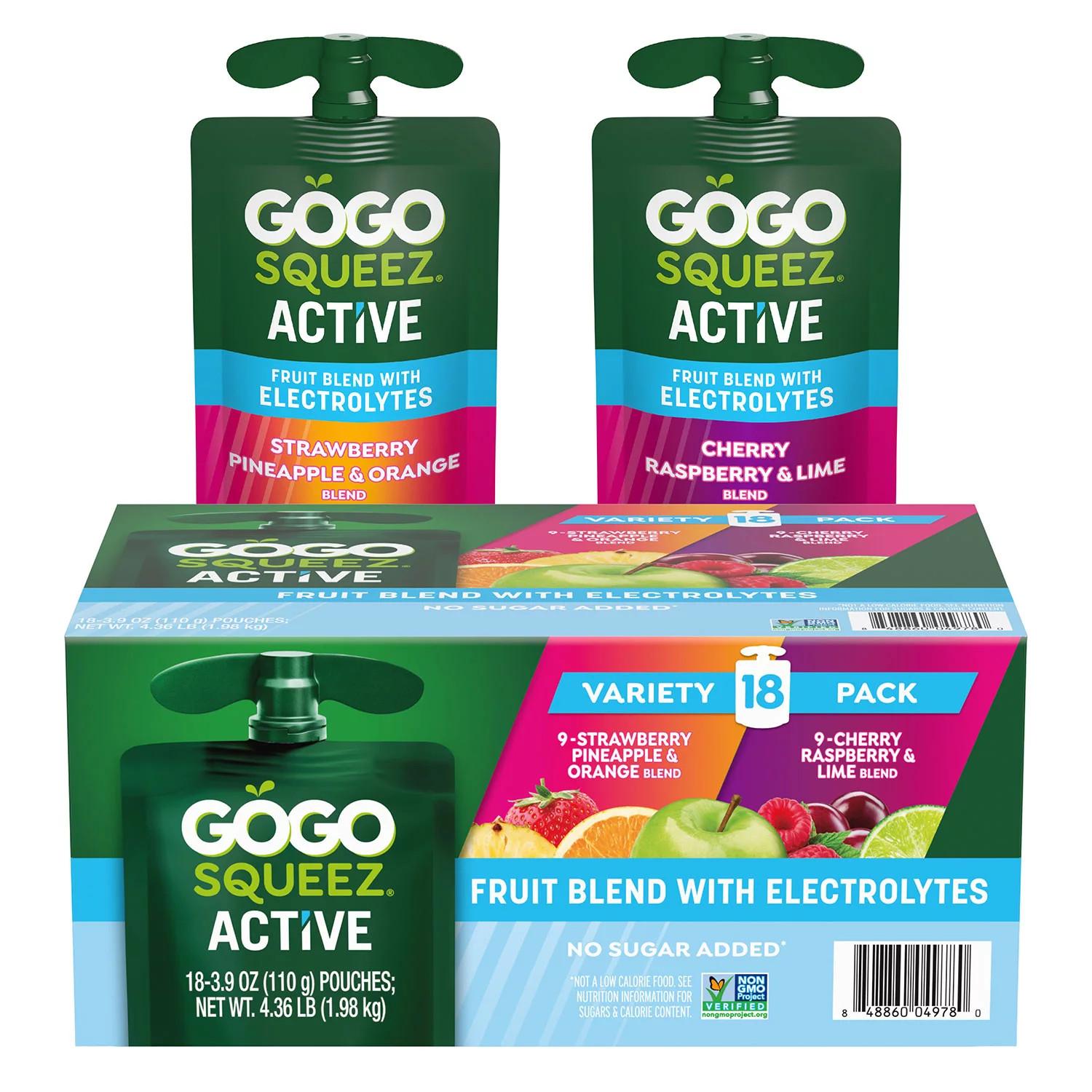 GoGo squeeZ Active Fruit Blend with Electrolytes Variety Pack