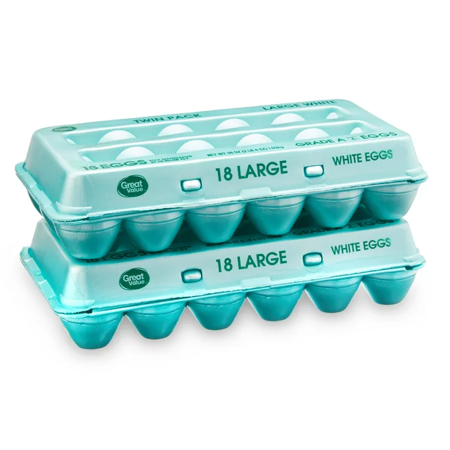 Great Value Large White Eggs 36 Count