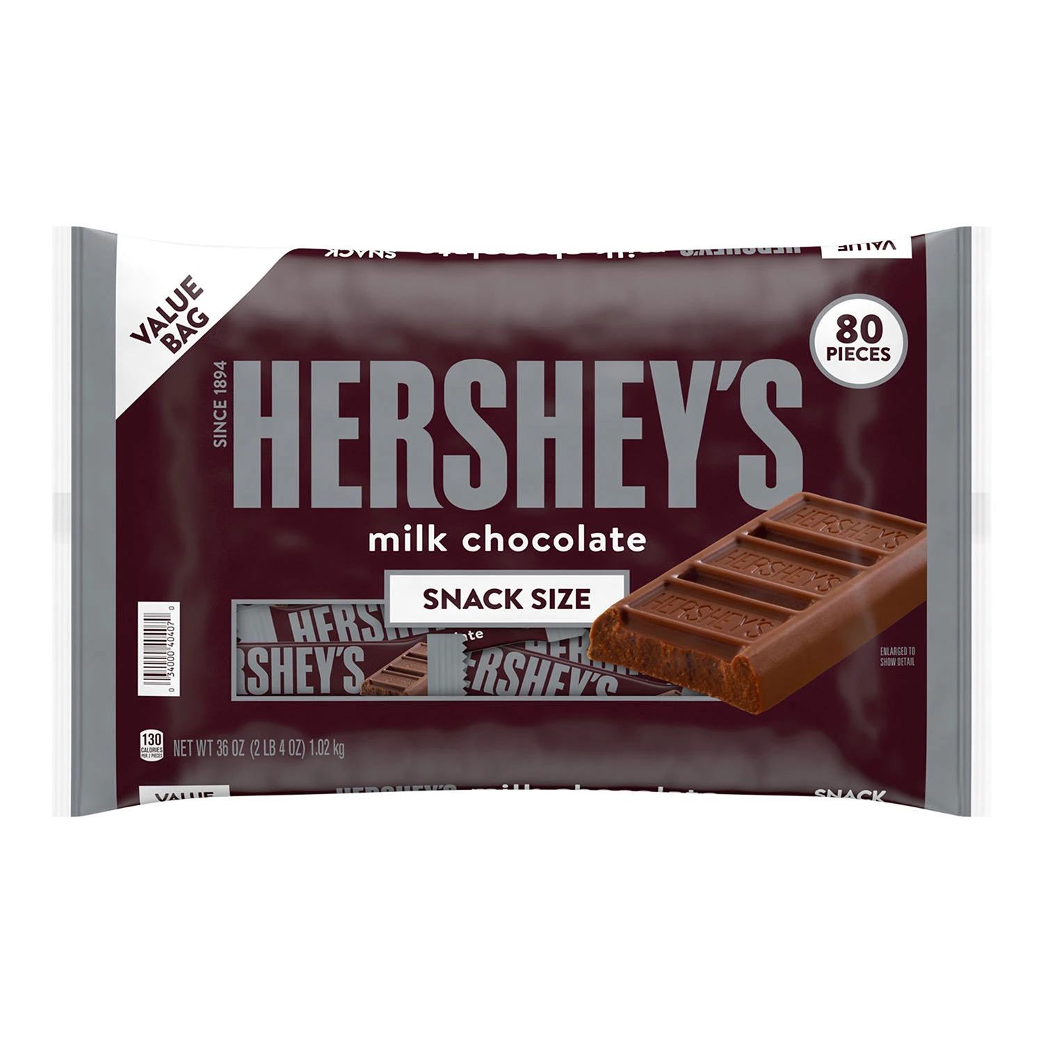 Hershey’s Milk Chocolate Snack Size Bars (36oz.)