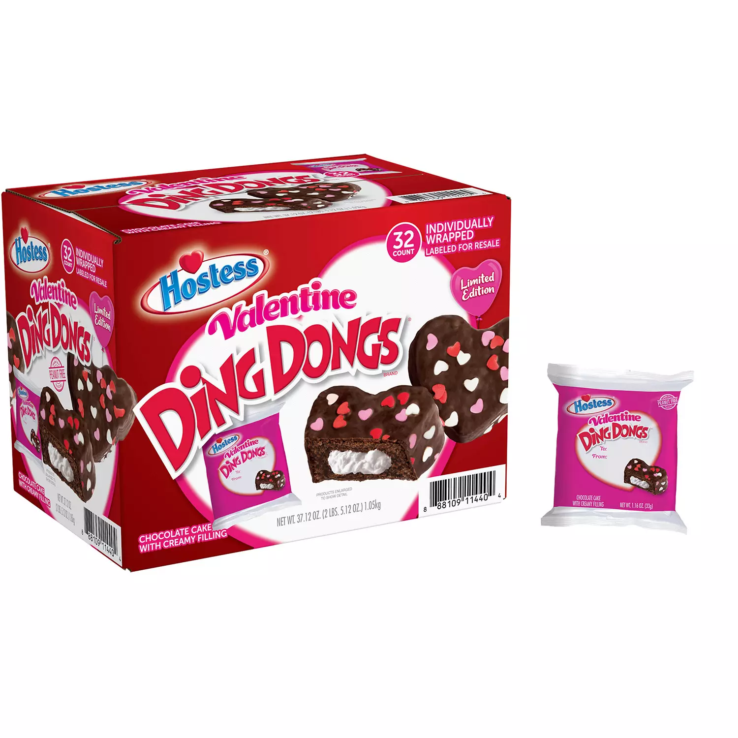Hostess Valentine Ding Dongs