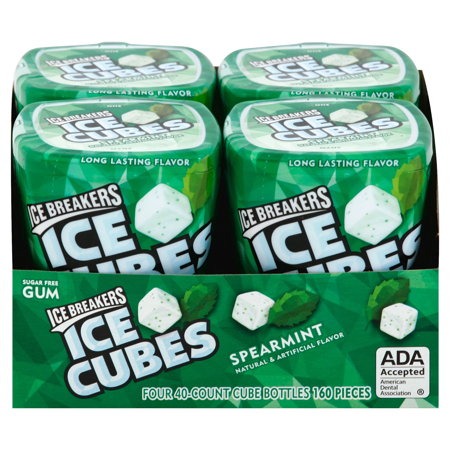 Ice Breakers Ice Cubes Sugar Free Gum, Spearmint (40 ct., 4 pks.)