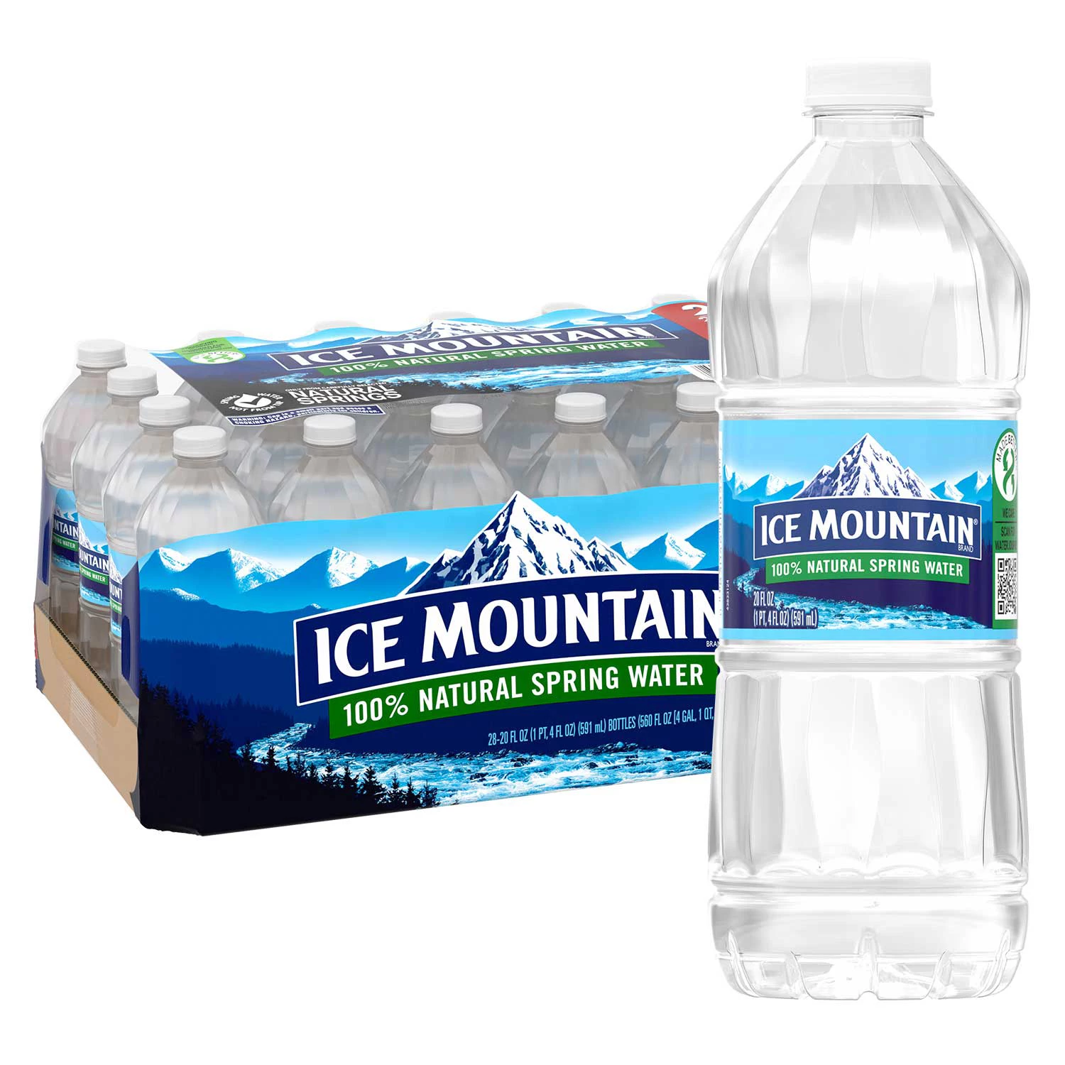 Ice Mountain 100% Natural Spring Water (20oz / 28pk)