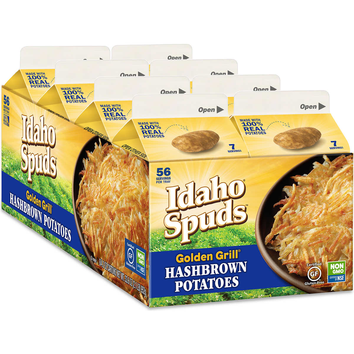 Idaho Spuds Hashbrown Potatoes 4.2 oz, 8 Pack