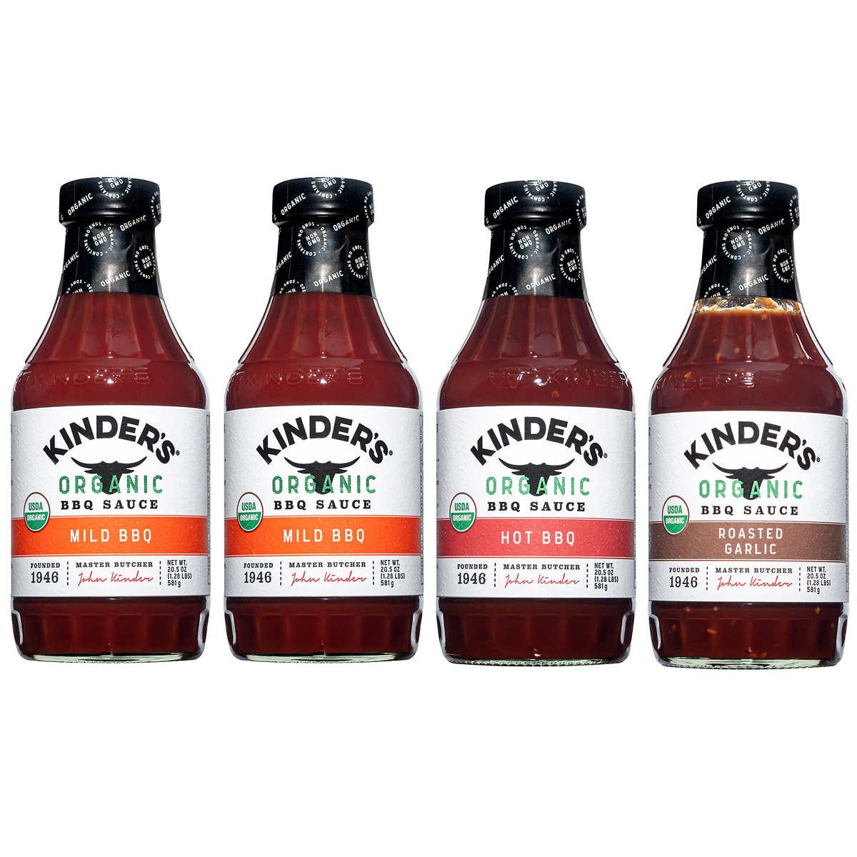 Kinder’s Organic BBQ Sauce Variety 20.5 oz., 4-pack