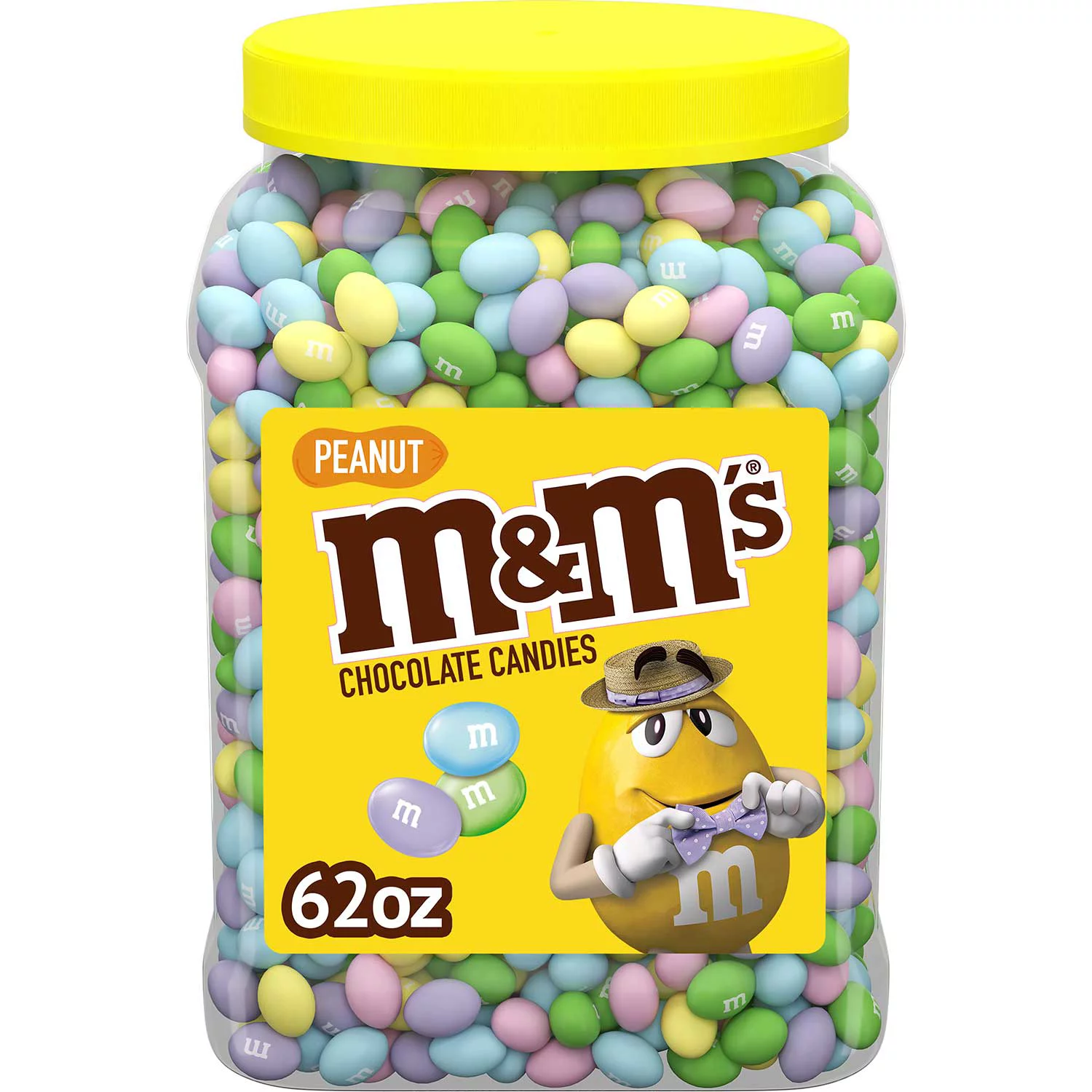 M&M'S Peanut Chocolate Pastel Easter Candy Jar