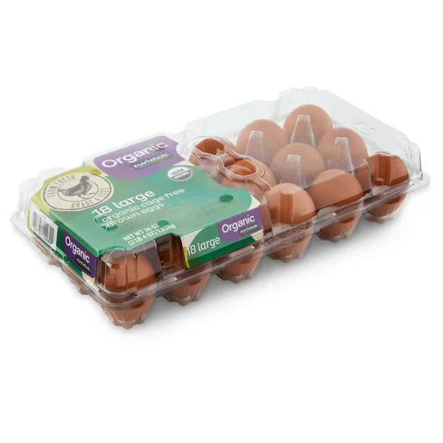 Marketside Organic Cage-Free Brown Large Eggs