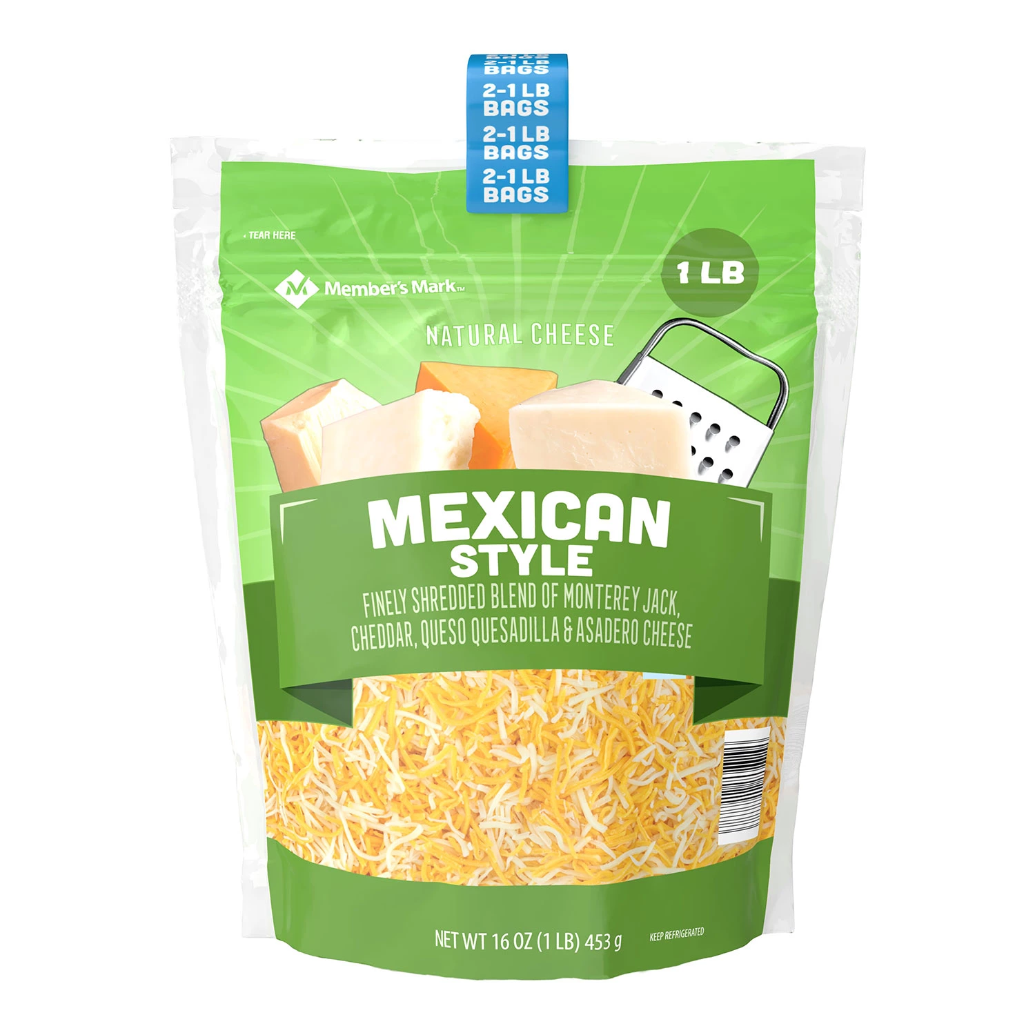 Member's Mark Mexican Style Four Cheese Finely Shredded Cheese
