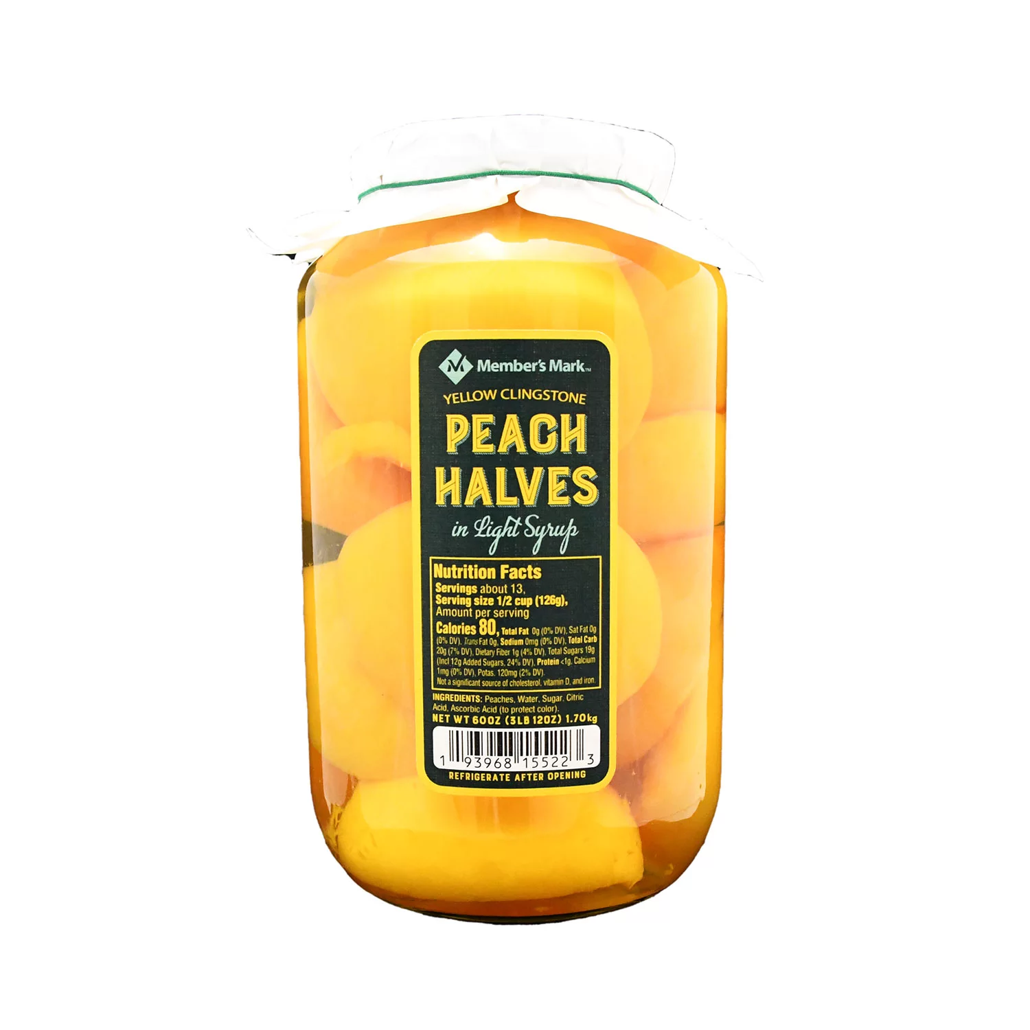 Member's Mark Yellow Clingstone Peach Halves in Light Syrup