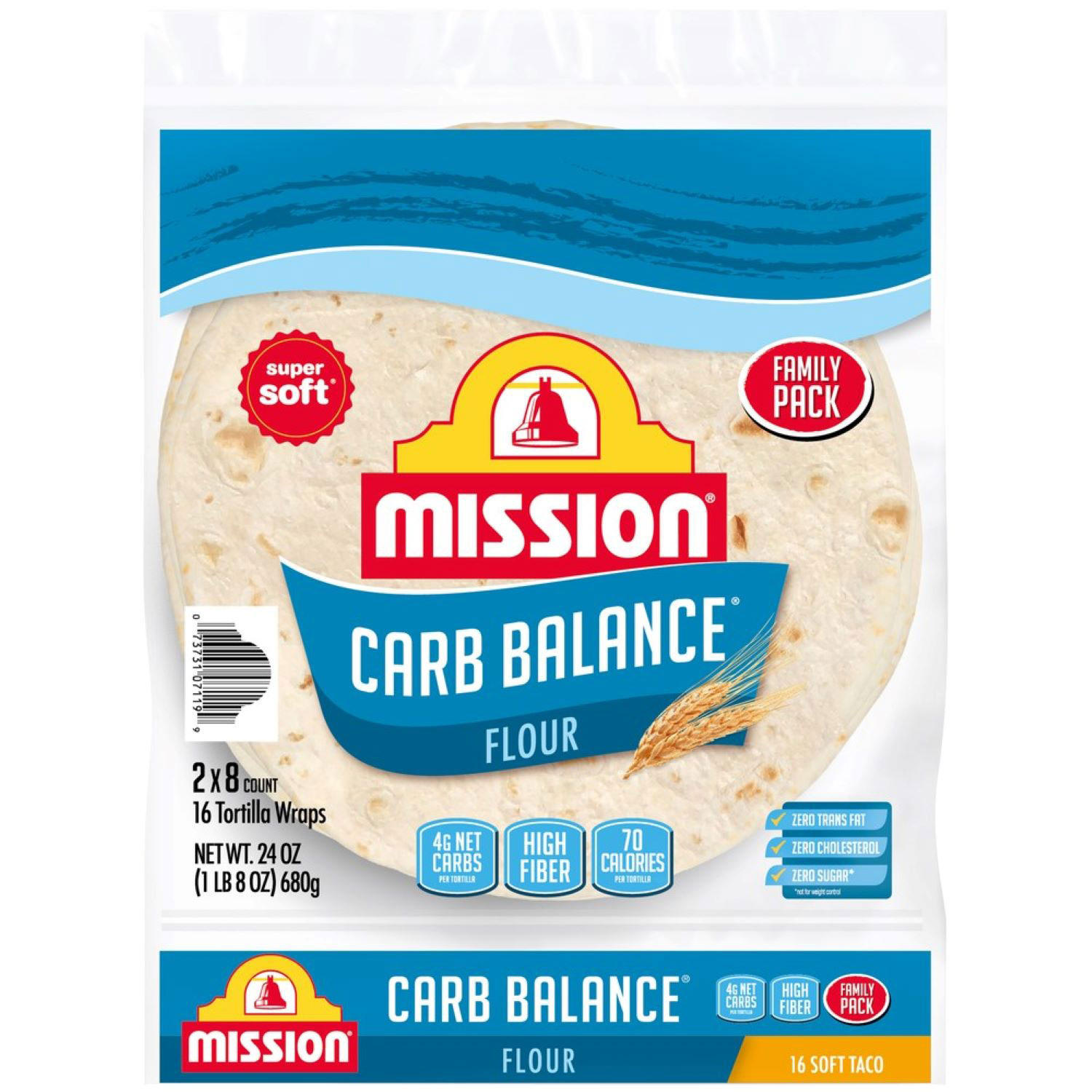 Mission Carb Balance Soft Taco Flour Tortillas