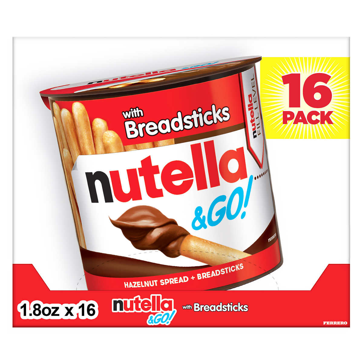 Nutella and Go Hazelnut Spread and Breadsticks