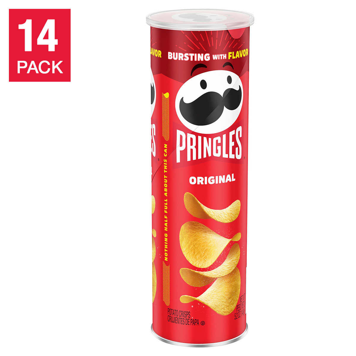 Pringles Potato Chips, Original, 5.26 oz, 14-count