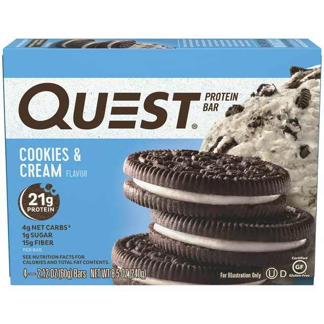 Quest Bar Cookies & Cream 4pk