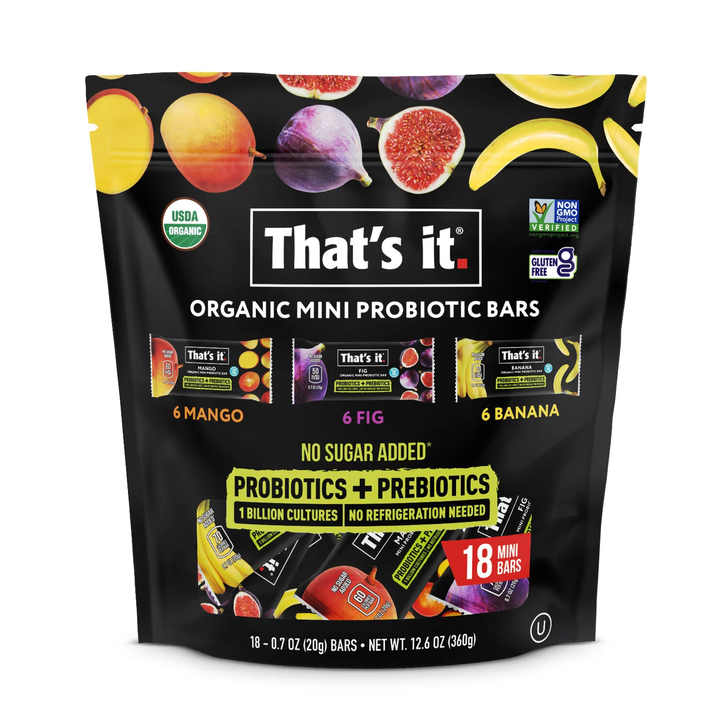 That's It Nutrition Probiotic Mini Bars Variety Pack