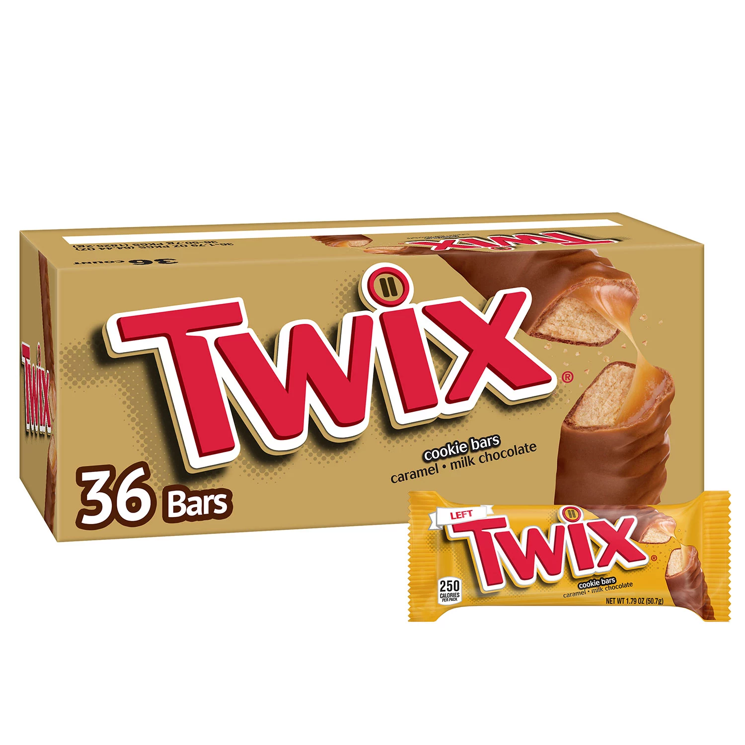 Twix Candy, Full Size, Bulk Fundraiser (1.79 oz., 36 ct.)