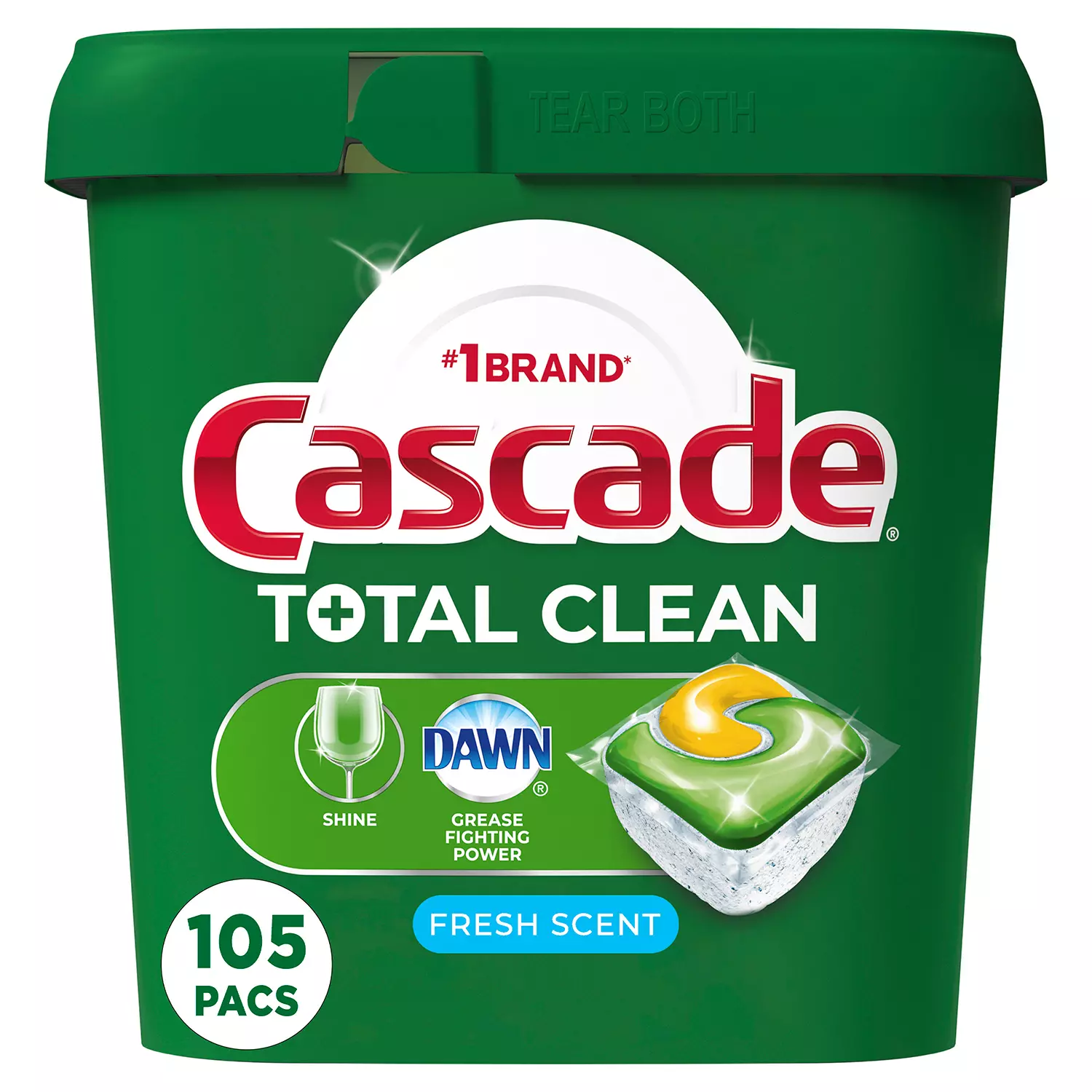 Cascade Total Clean ActionPacs, Dishwasher Detergent, Fresh Scent