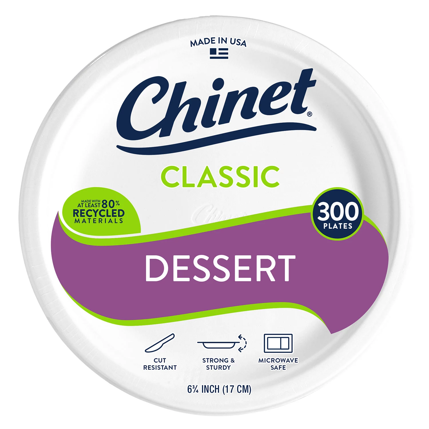 Chinet Classic White 6.75″ Appetizer and Dessert Plates (300 ct.)