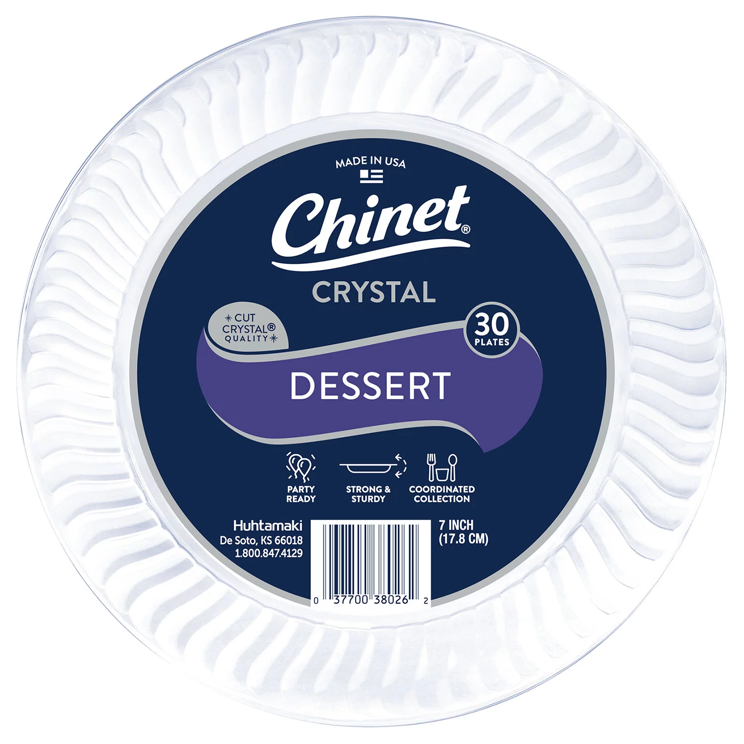 Chinet Cut Crystal Clear Plastic 7″ Dessert Plates Case (150 ct.)