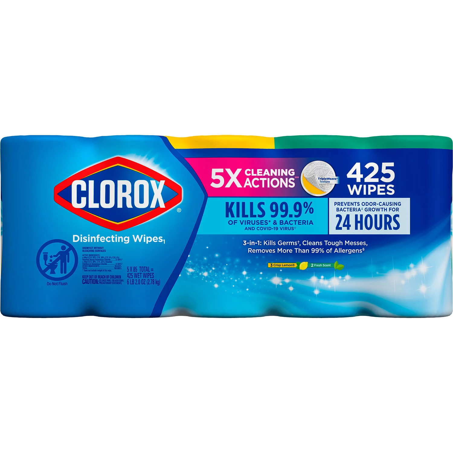 Clorox Disinfecting Wipes Value Pack Cleaning Wipes Bleach Free 85 Count Each Pack of 5