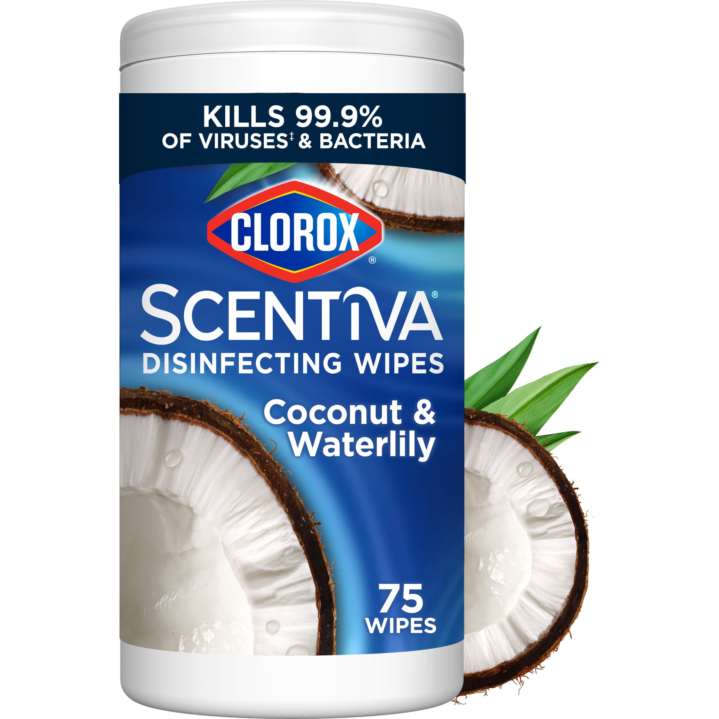 Clorox Scentiva Wipes Bleach Free Cleaning Wipes – Pacific Breeze & Coconut, 75 Count