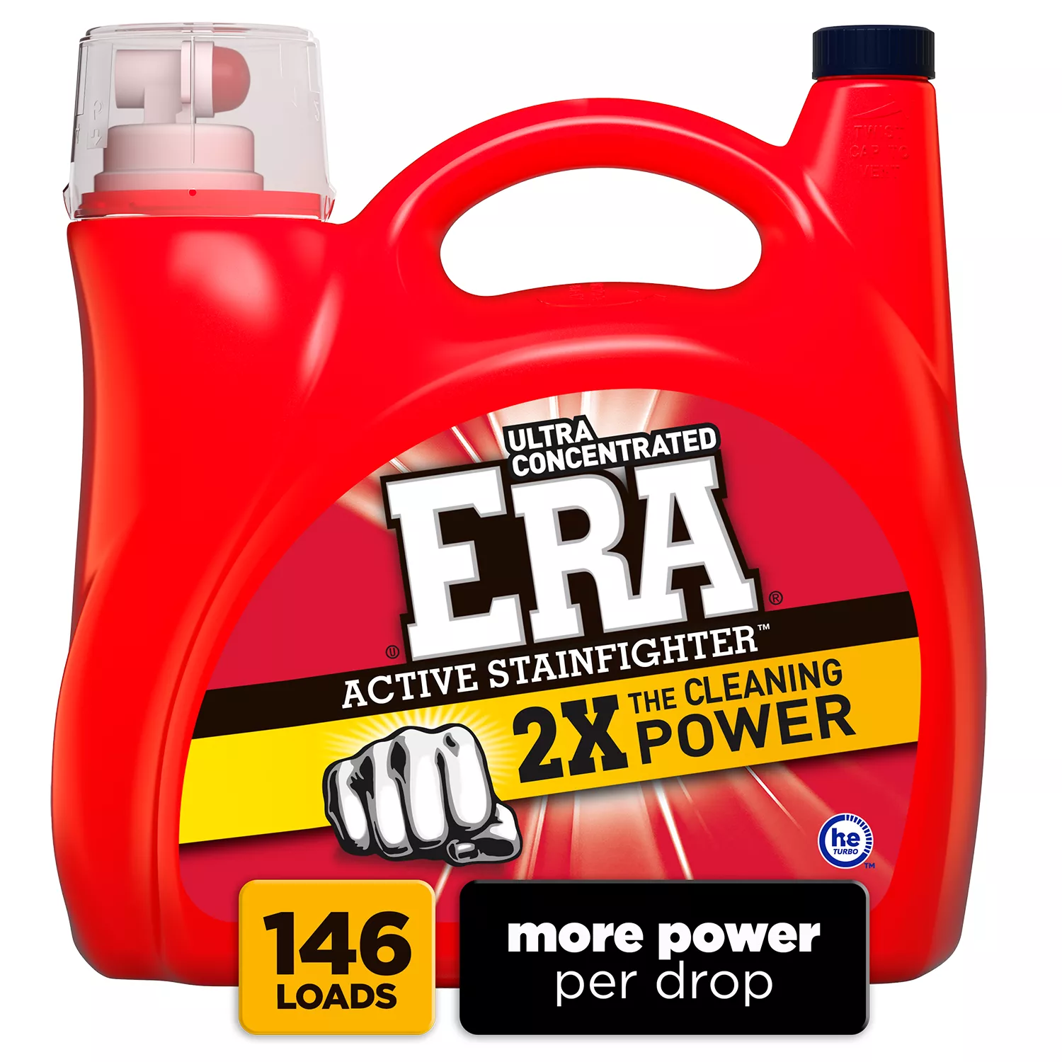 Era 2x Ultra Active Stainfighter Formula Regular Liquid Detergent (200 oz, 146 loads)