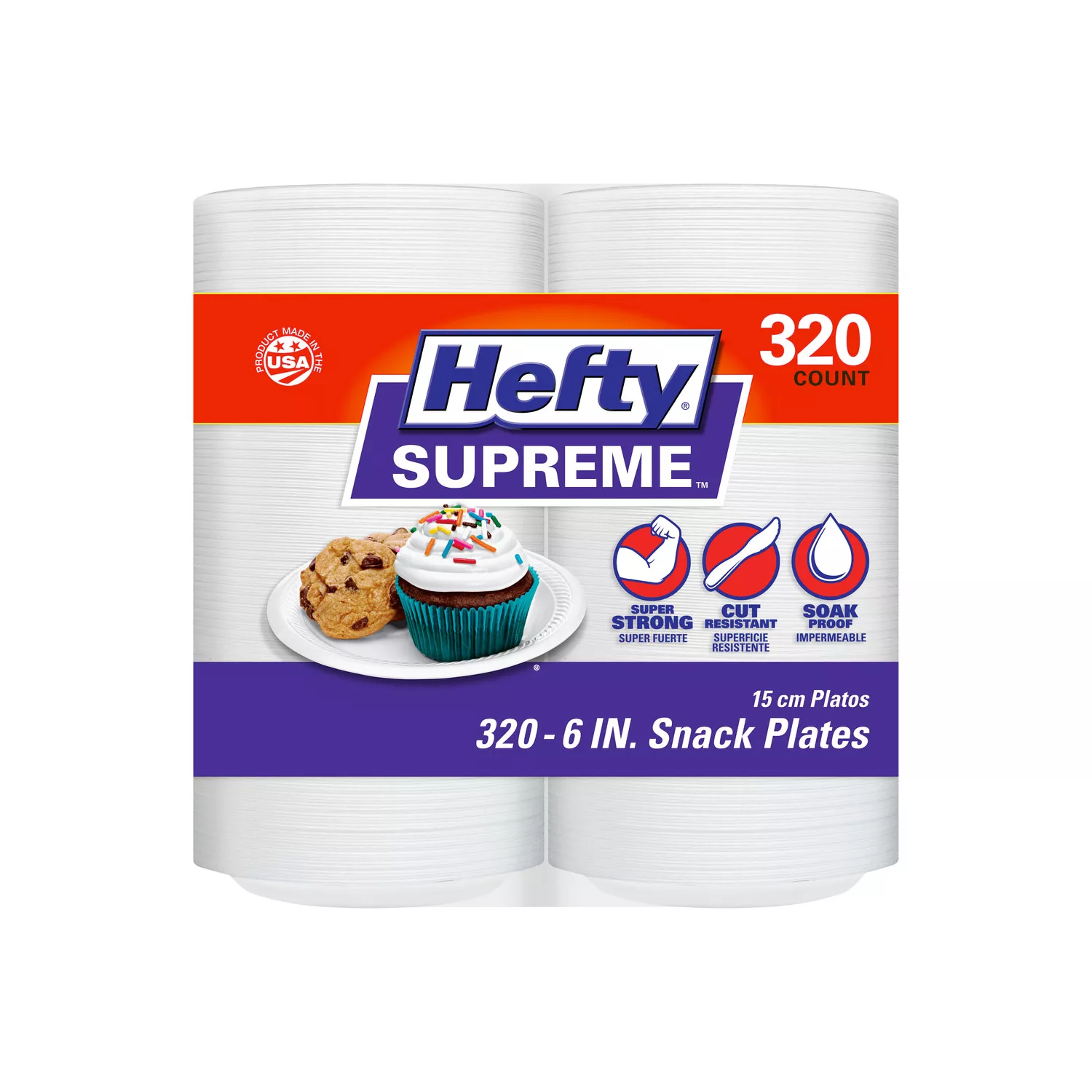 Hefty Supreme Foam Plates, 6″ (320 ct.)