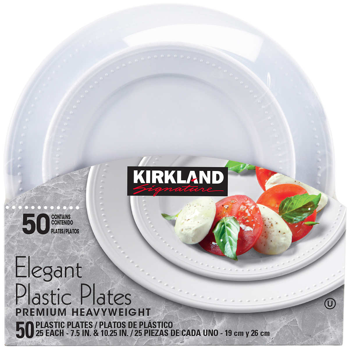 Kirkland Signature Elegant Plastic Plates 50-count