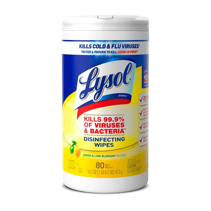 Lysol Disinfecting Wipes Lemon & Lime Blossom 80 ct