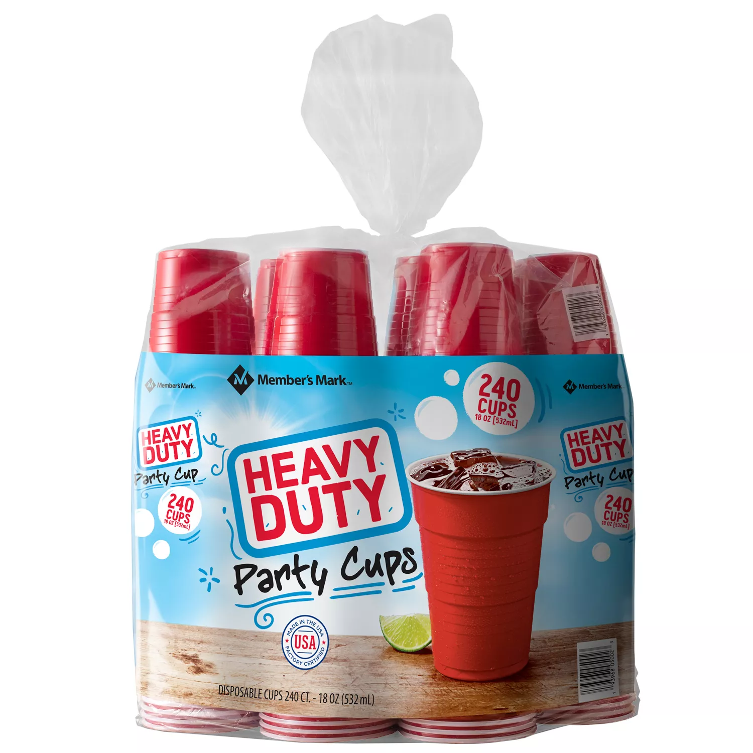 Member’s Mark Heavy-Duty Red Cups (18 oz., 240 ct.)