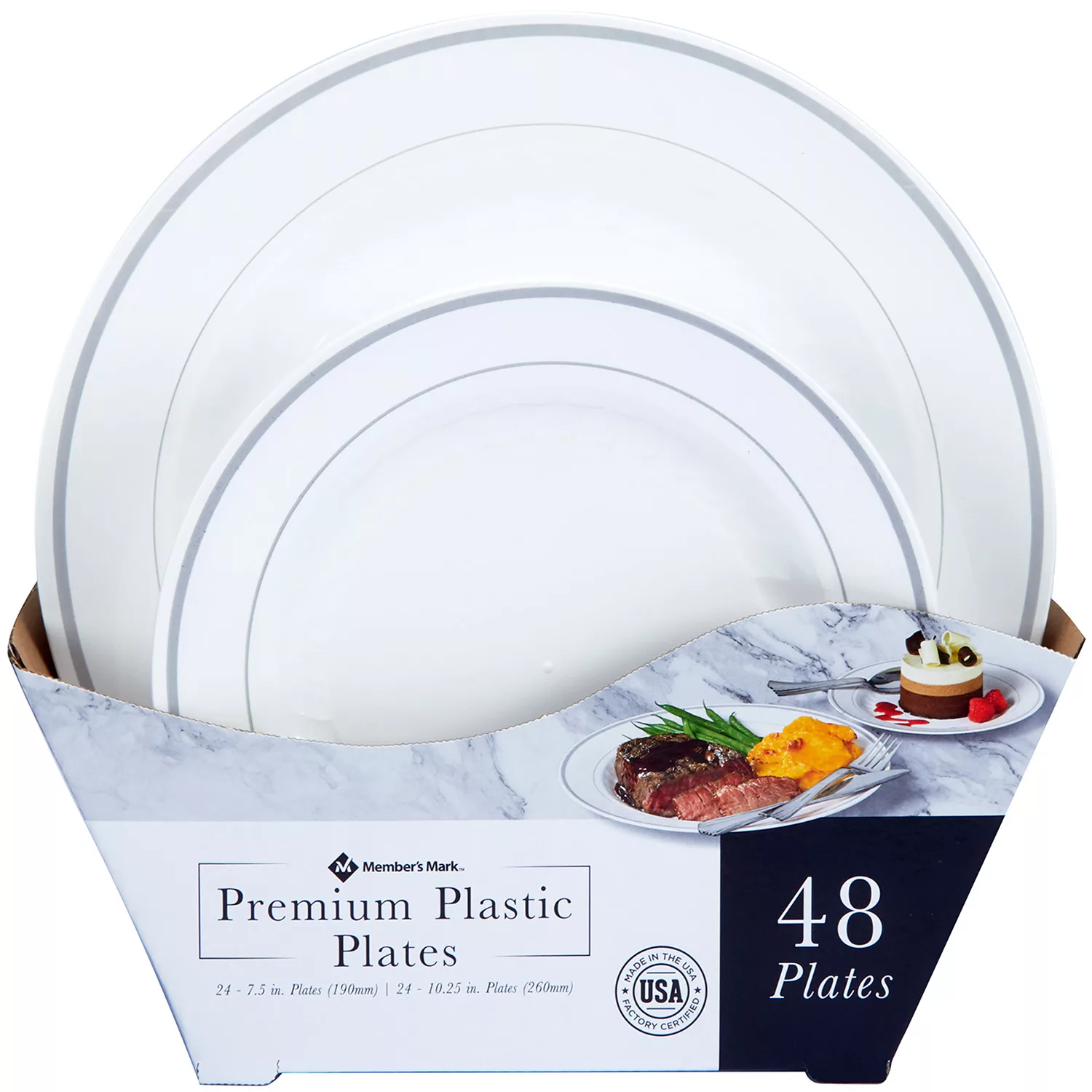 Member’s Mark Premium Plastic Heavyweight Plates, Combo Pack (48 ct.)