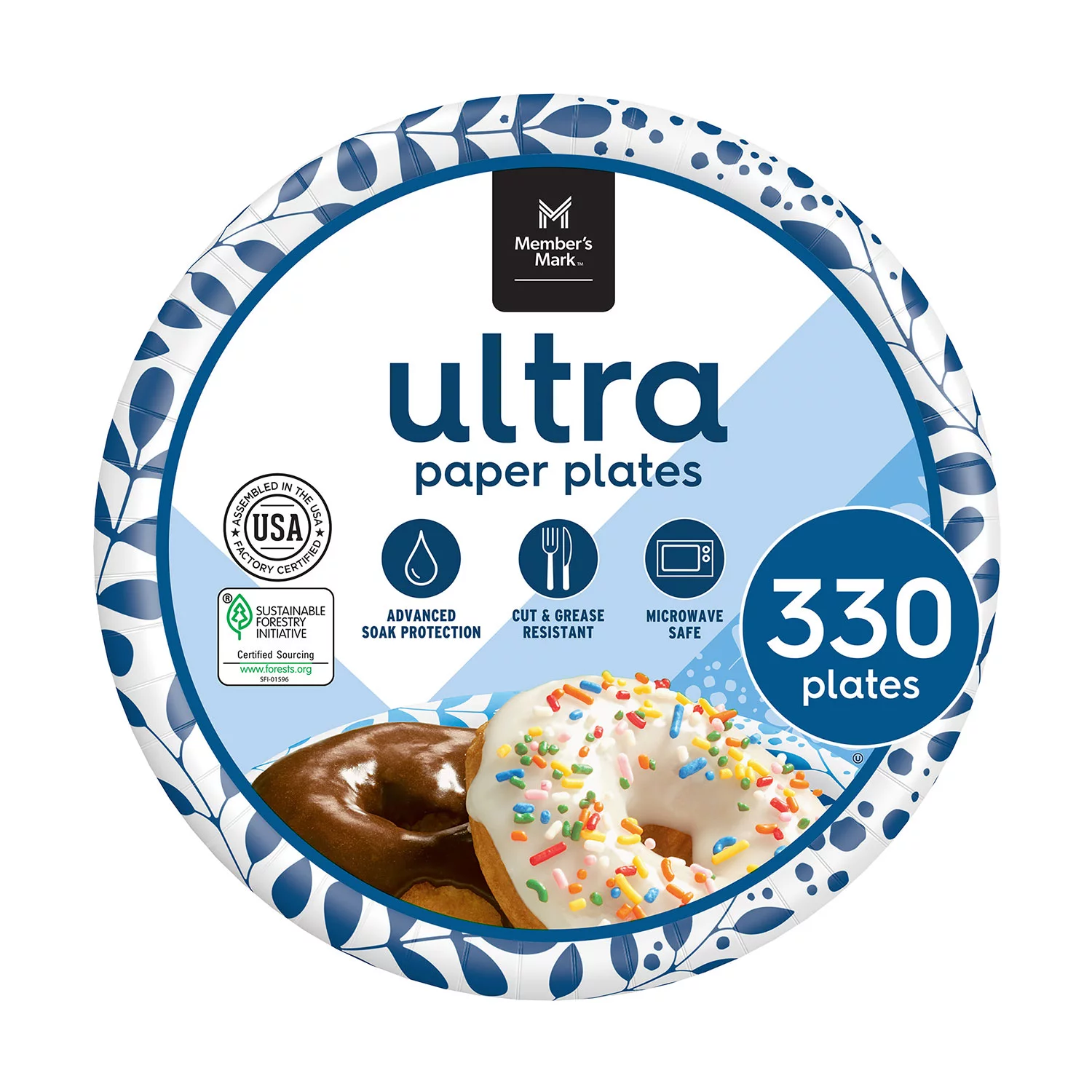 Member's Mark Ultra Dessert and Snack Paper Plates, 6.875", 330 ct.